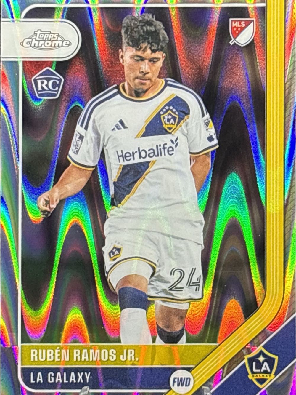 Topps Chrome Ruben Ramos Jr LA Galaxy Soccer Card Refractor